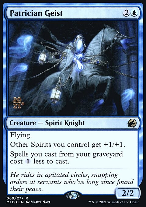 Patrician Geist, Innistrad: Midnight Hunt Promos #69s, Magic: The Gathering card