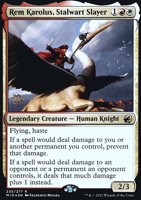 Rem Karolus, Stalwart Slayer, Innistrad: Midnight Hunt Promos #235s, Magic: The Gathering card