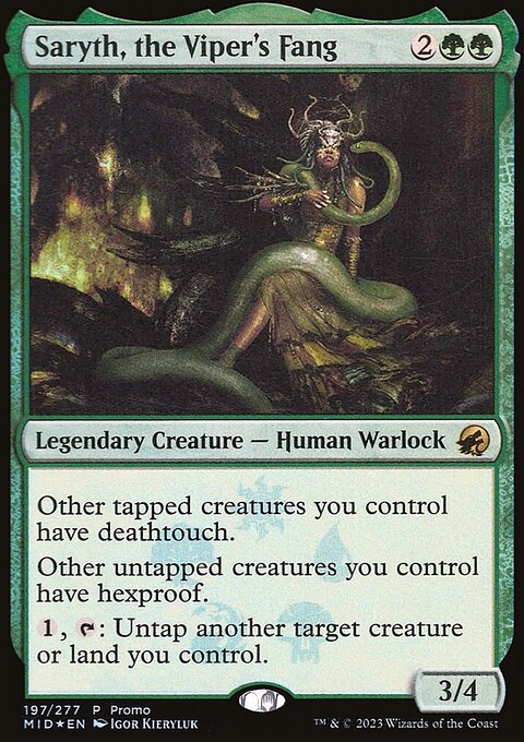 Saryth, the Viper's Fang, Innistrad: Midnight Hunt Promos #197★, Magic: The Gathering card