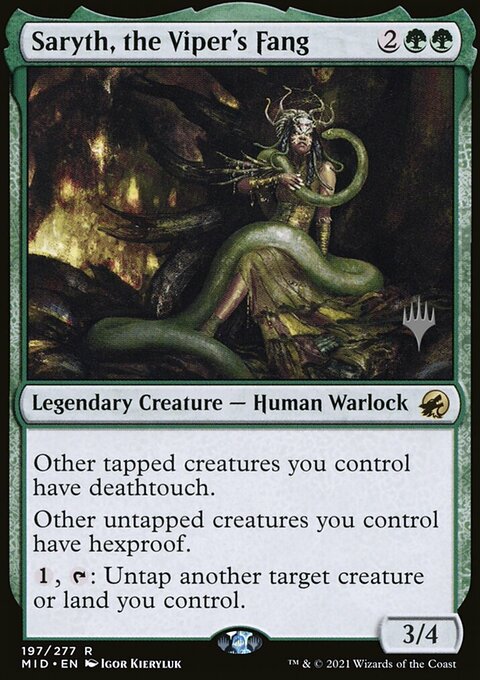 Saryth, the Viper's Fang, Innistrad: Midnight Hunt Promos #197p, Magic: The Gathering card