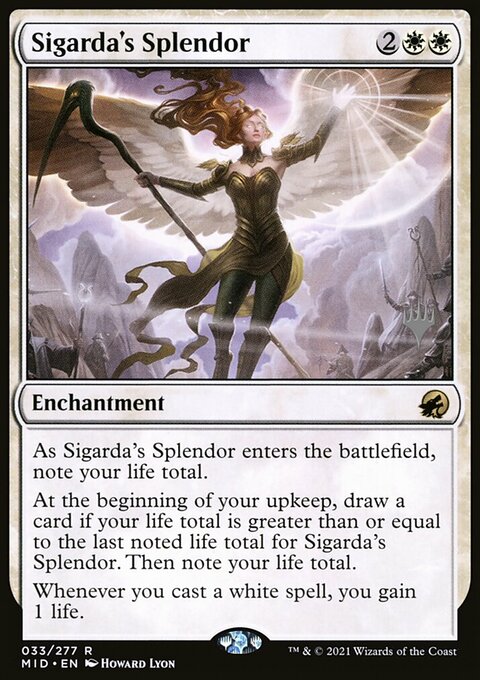Sigarda's Splendor, Innistrad: Midnight Hunt Promos #33p, Magic: The Gathering card