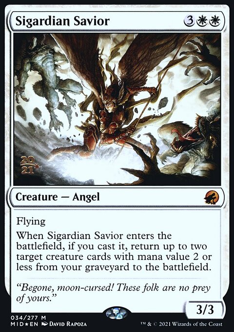 Sigardian Savior, Innistrad: Midnight Hunt Promos #34s, Magic: The Gathering card
