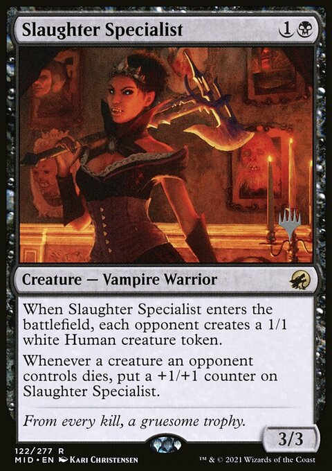 Slaughter Specialist, Innistrad: Midnight Hunt Promos #122p, Magic: The Gathering card
