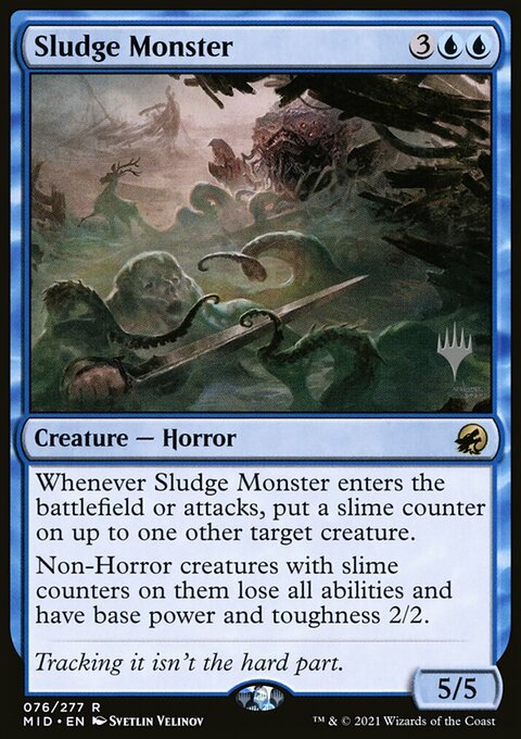 Sludge Monster, Innistrad: Midnight Hunt Promos #76p, Magic: The Gathering card