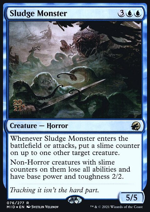 Sludge Monster, Innistrad: Midnight Hunt Promos #76s, Magic: The Gathering card