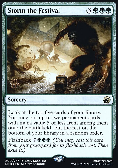 Storm the Festival, Innistrad: Midnight Hunt Promos #200s, Magic: The Gathering card
