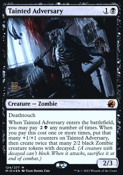 Tainted Adversary, Innistrad: Midnight Hunt Promos #124s, Magic: The Gathering card