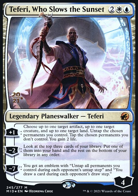 Teferi, Who Slows the Sunset, Innistrad: Midnight Hunt Promos #245s, Magic: The Gathering card