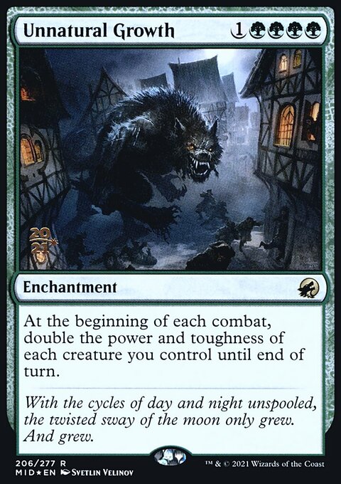 Unnatural Growth, Innistrad: Midnight Hunt Promos #206s, Magic: The Gathering card