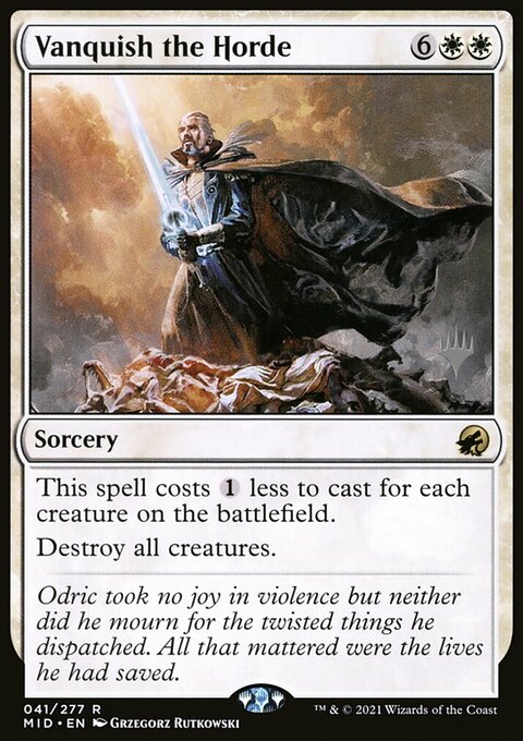 Vanquish the Horde, Innistrad: Midnight Hunt Promos #41p, Magic: The Gathering card