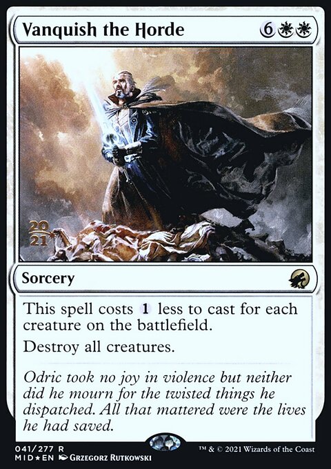 Vanquish the Horde, Innistrad: Midnight Hunt Promos #41s, Magic: The Gathering card
