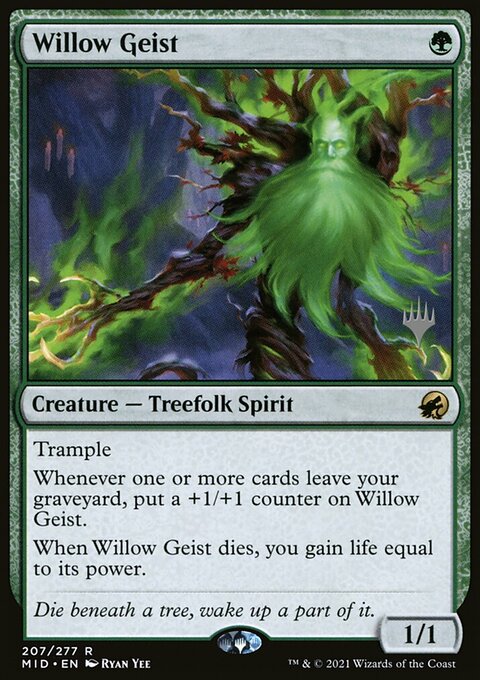 Willow Geist, Innistrad: Midnight Hunt Promos #207p, Magic: The Gathering card