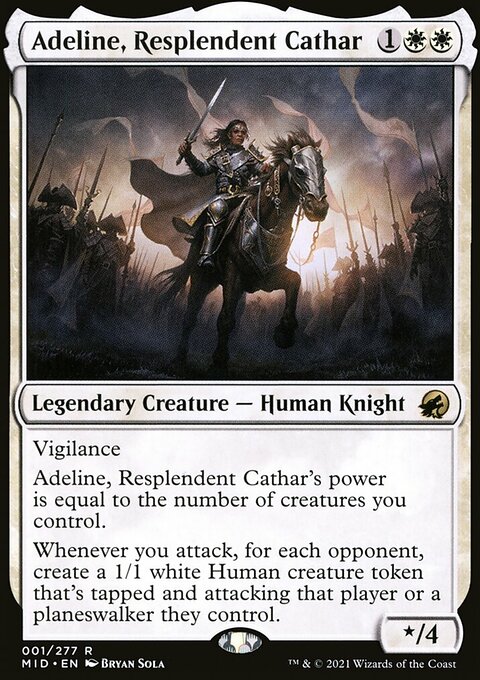 Adeline, Resplendent Cathar, Innistrad: Midnight Hunt #1, Magic: The Gathering card