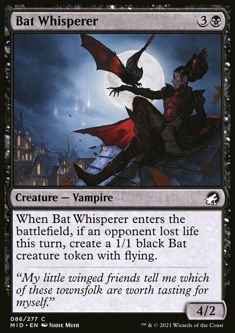 Bat Whisperer, Innistrad: Midnight Hunt #86, Magic: The Gathering card
