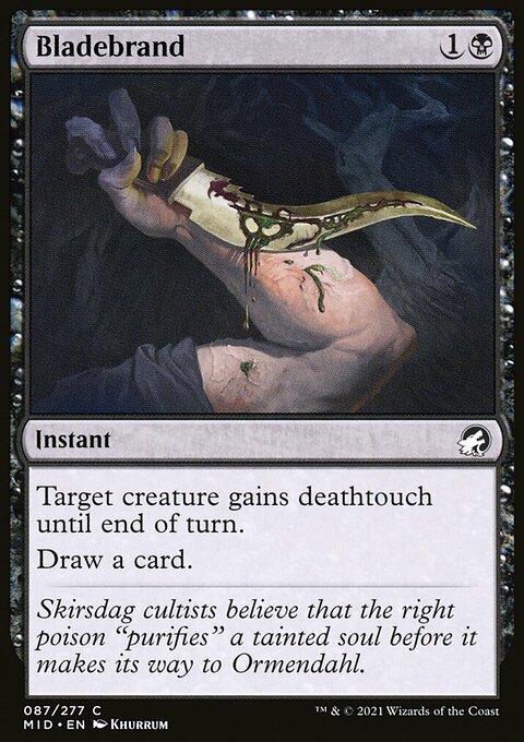Bladebrand, Innistrad: Midnight Hunt #87, Magic: The Gathering card