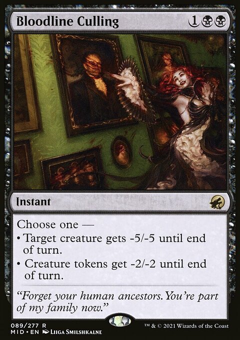 Bloodline Culling, Innistrad: Midnight Hunt #89, Magic: The Gathering card