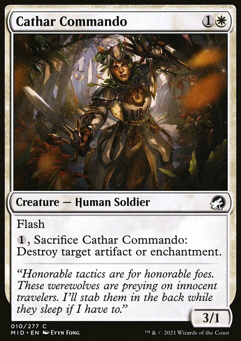 Cathar Commando, Innistrad: Midnight Hunt #10, Magic: The Gathering card