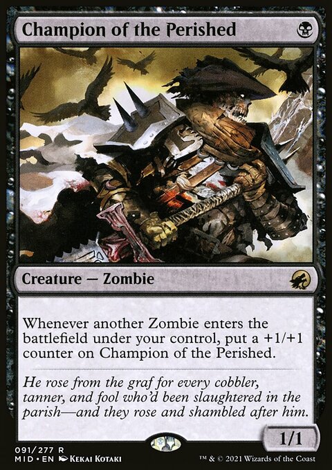 Champion of the Perished, Innistrad: Midnight Hunt #91, Magic: The Gathering card