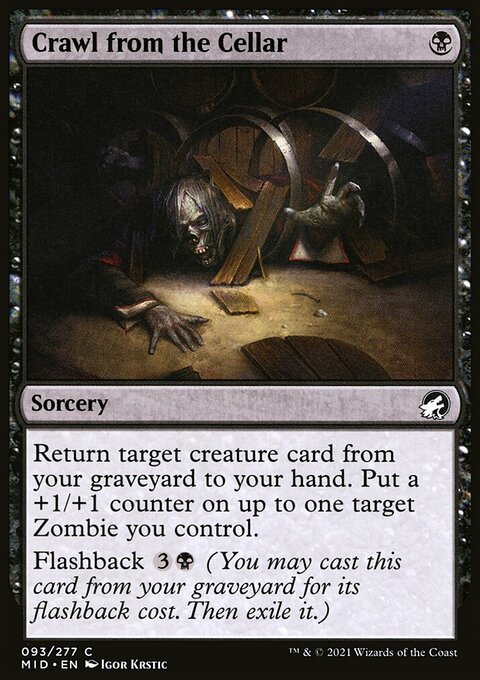 Crawl from the Cellar, Innistrad: Midnight Hunt #93, Magic: The Gathering card