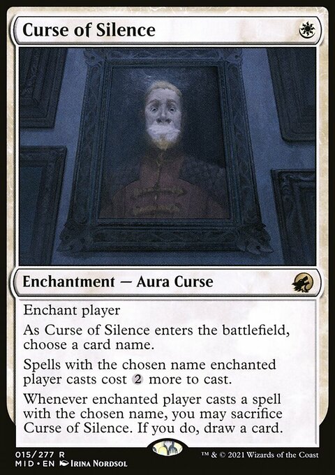 Curse of Silence, Innistrad: Midnight Hunt #15, Magic: The Gathering card