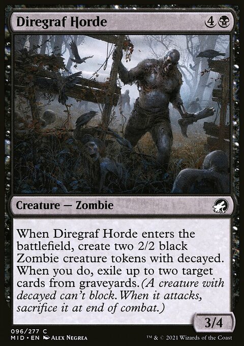 Diregraf Horde, Innistrad: Midnight Hunt #96, Magic: The Gathering card