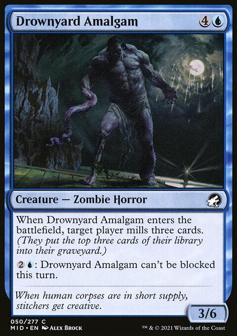 Drownyard Amalgam, Innistrad: Midnight Hunt #50, Magic: The Gathering card