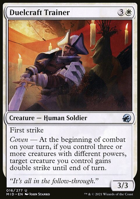 Duelcraft Trainer, Innistrad: Midnight Hunt #16, Magic: The Gathering card