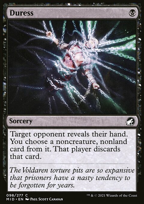 Duress, Innistrad: Midnight Hunt #98, Magic: The Gathering card