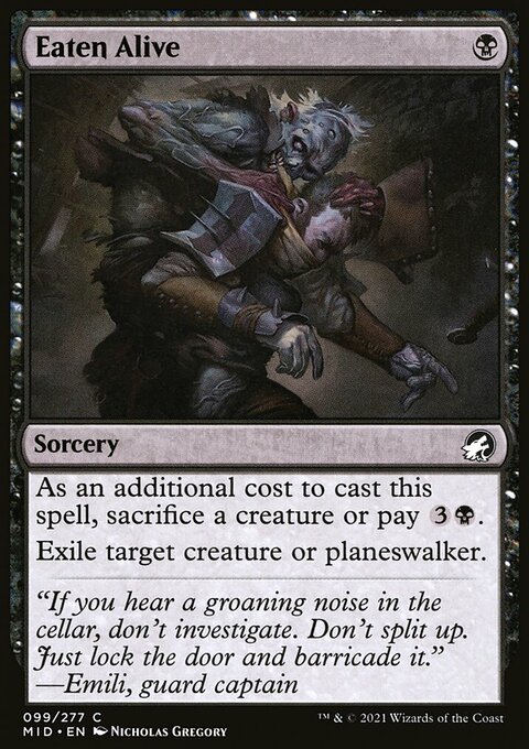 Eaten Alive, Innistrad: Midnight Hunt #99, Magic: The Gathering card
