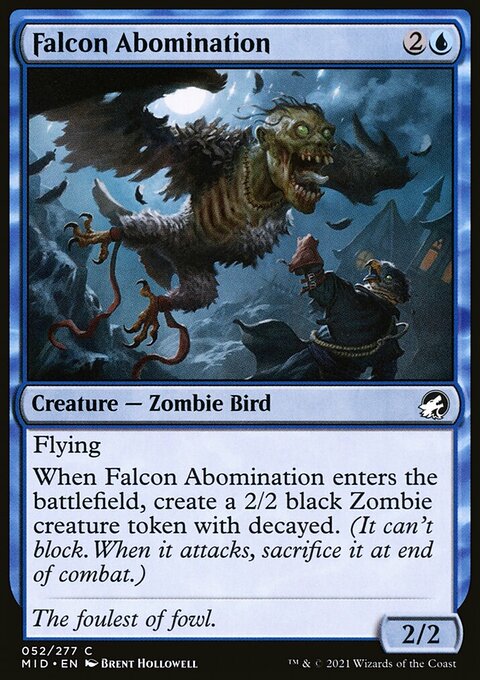 Falcon Abomination, Innistrad: Midnight Hunt #52, Magic: The Gathering card