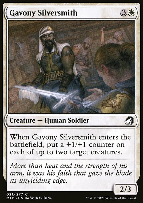 Gavony Silversmith, Innistrad: Midnight Hunt #21, Magic: The Gathering card