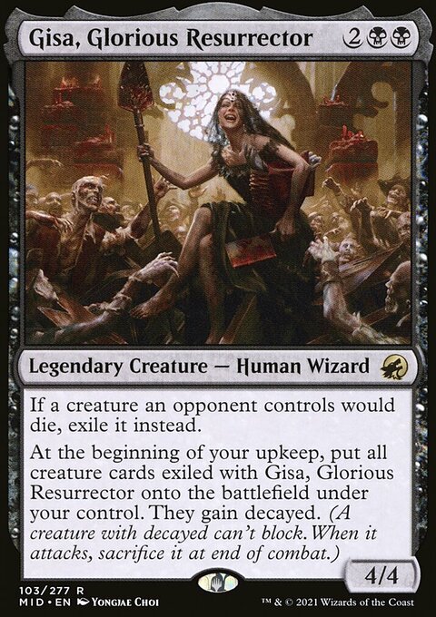 Gisa, Glorious Resurrector, Innistrad: Midnight Hunt #103, Magic: The Gathering card