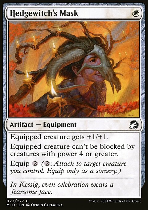 Hedgewitch's Mask, Innistrad: Midnight Hunt #23, Magic: The Gathering card