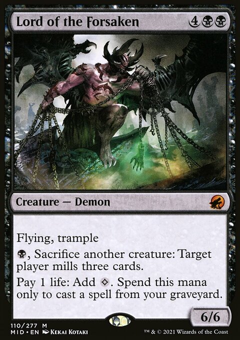 Lord of the Forsaken, Innistrad: Midnight Hunt #110, Magic: The Gathering card