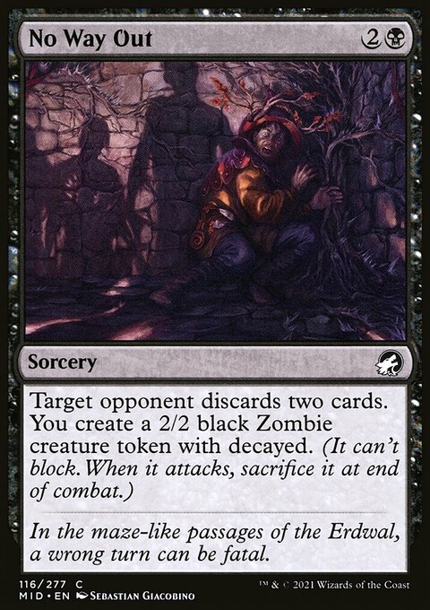 No Way Out, Innistrad: Midnight Hunt #116, Magic: The Gathering card