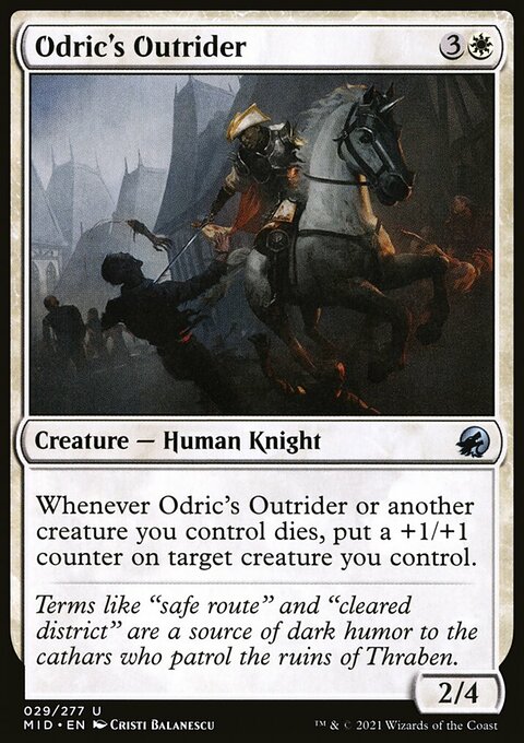 Odric's Outrider, Innistrad: Midnight Hunt #29, Magic: The Gathering card