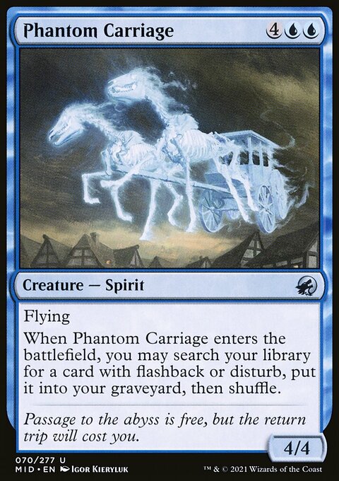 Phantom Carriage, Innistrad: Midnight Hunt #70, Magic: The Gathering card