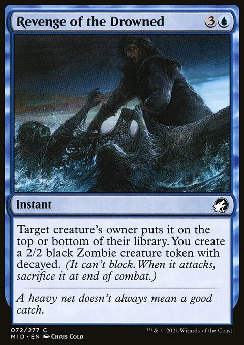 Revenge of the Drowned, Innistrad: Midnight Hunt #72, Magic: The Gathering card