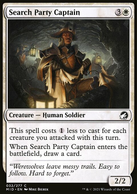 Search Party Captain, Innistrad: Midnight Hunt #32, Magic: The Gathering card