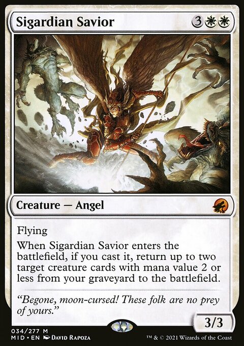 Sigardian Savior, Innistrad: Midnight Hunt #34, Magic: The Gathering card