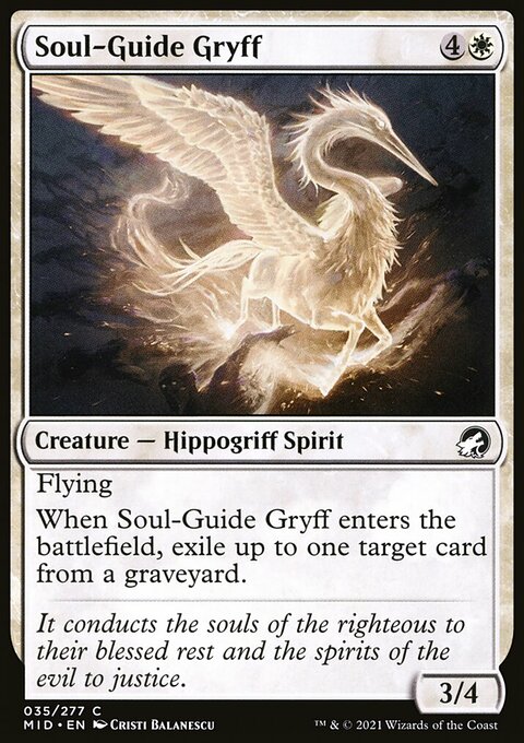 Soul-Guide Gryff, Innistrad: Midnight Hunt #35, Magic: The Gathering card