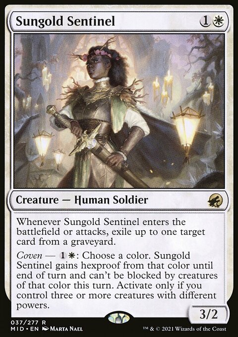Sungold Sentinel, Innistrad: Midnight Hunt #37, Magic: The Gathering card
