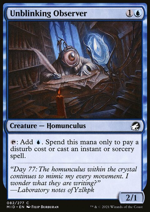 Unblinking Observer, Innistrad: Midnight Hunt #82, Magic: The Gathering card