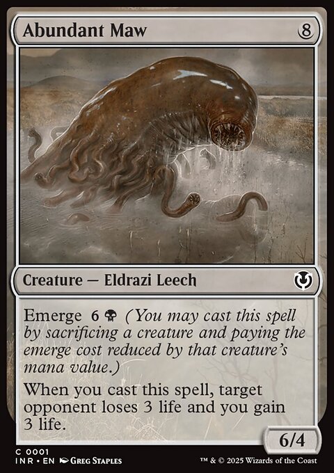 Abundant Maw, Innistrad Remastered #1, Magic: The Gathering card
