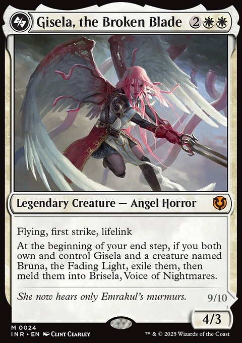 Gisela, the Broken Blade // Brisela, Voice of Nightmares, Innistrad Remastered #24, Magic: The Gathering card