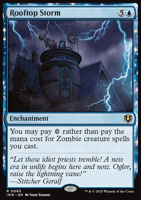 Rooftop Storm, Innistrad Remastered #83, Magic: The Gathering card