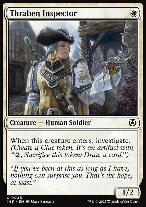 Thraben Inspector, Innistrad Remastered #45, Magic: The Gathering card