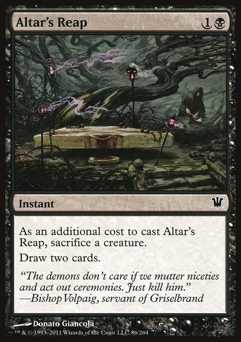 Altar's Reap, Innistrad #86, Magic: The Gathering card