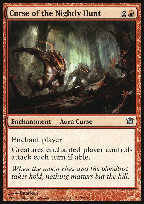 Curse of the Nightly Hunt, Innistrad #137, Magic: The Gathering card