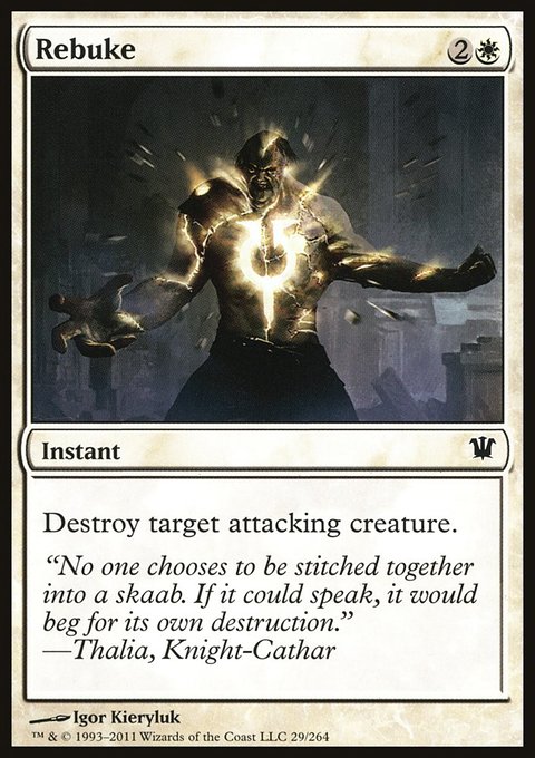 Rebuke, Innistrad #29, Magic: The Gathering card